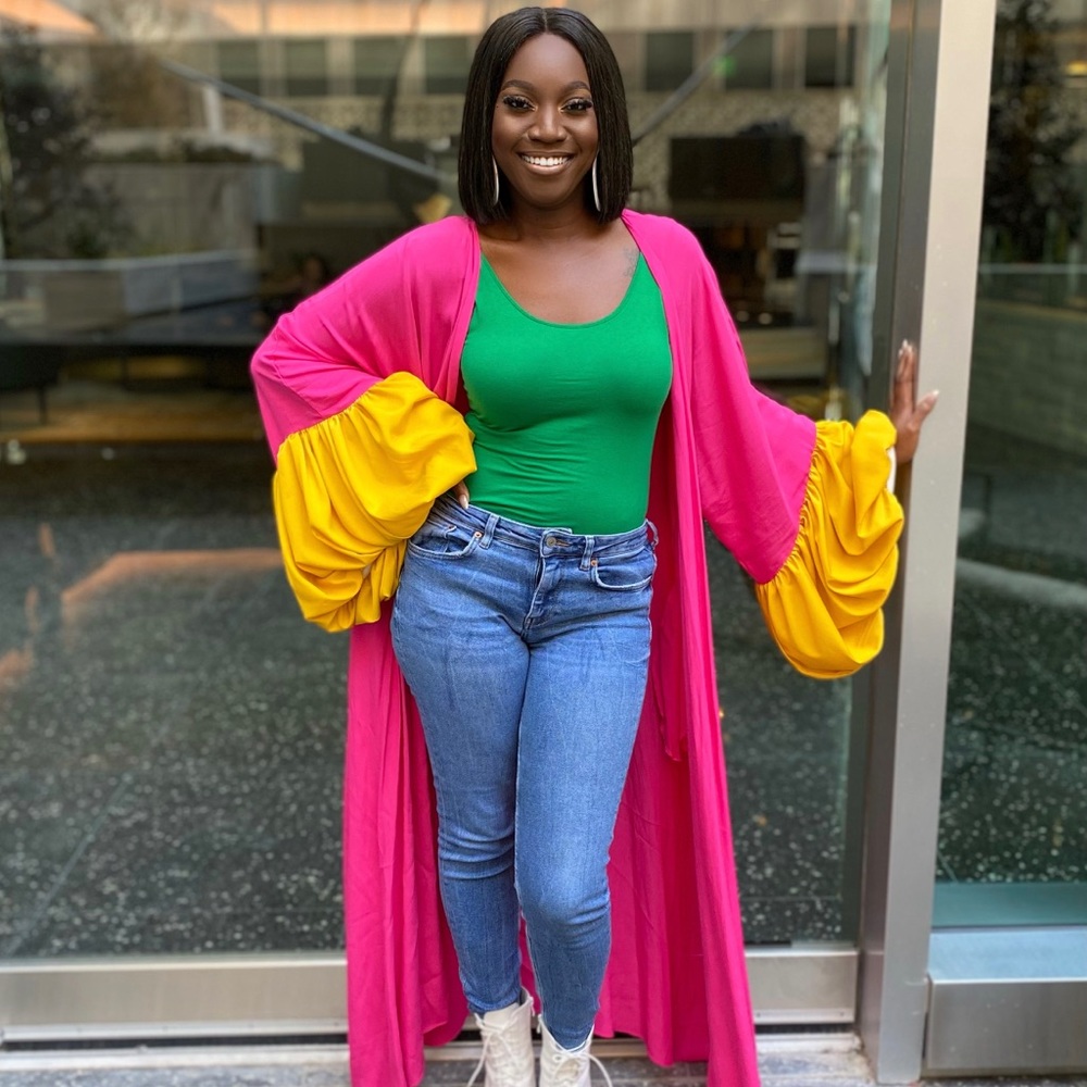 Color Block Kimono/Duster